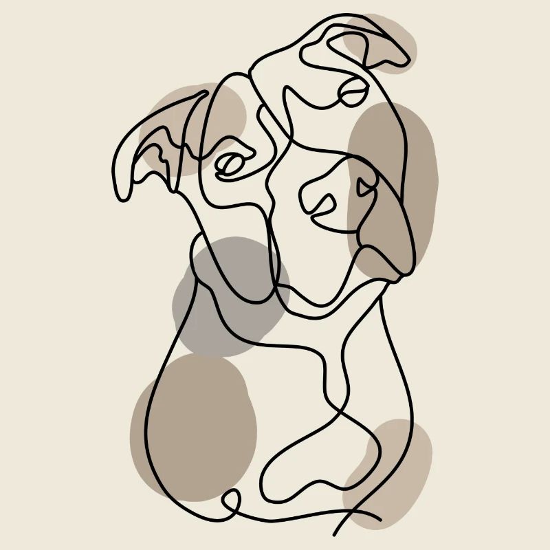 PITBULL MINIMALISTE À UNE LIGNE