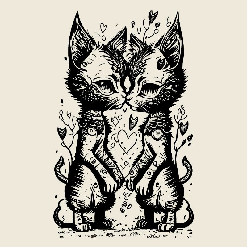 STRANGE CATS - küssende Katzen