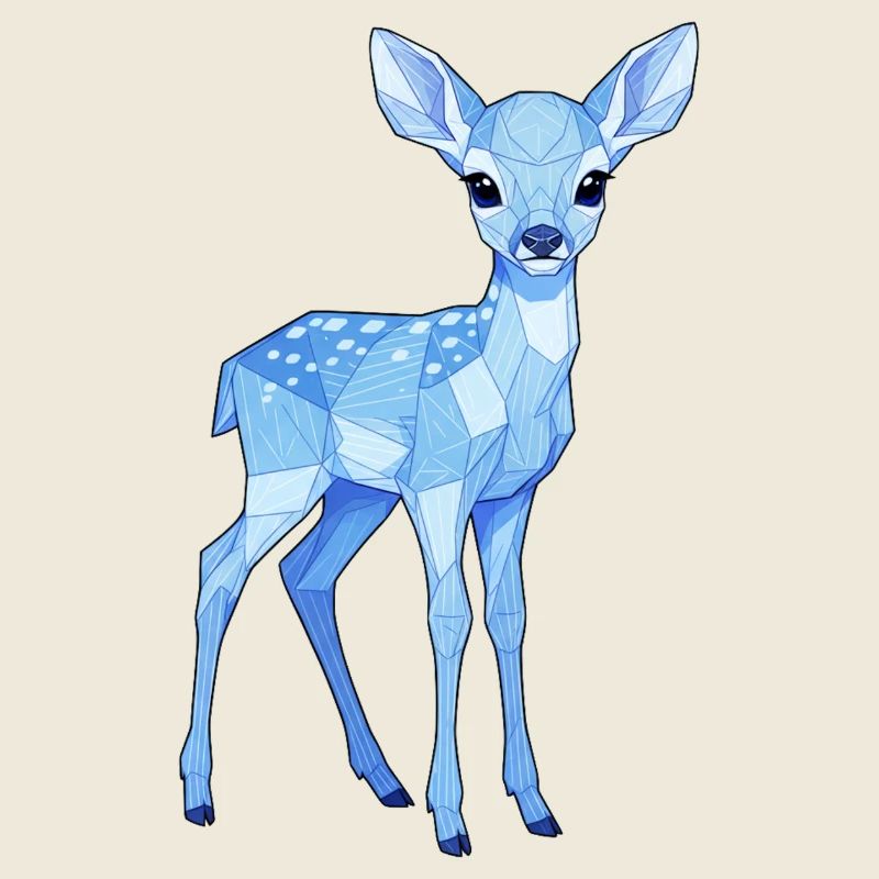 Geometrischer Blauer Hirsch