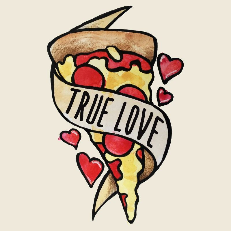 Pizza Slice Wahre Liebe