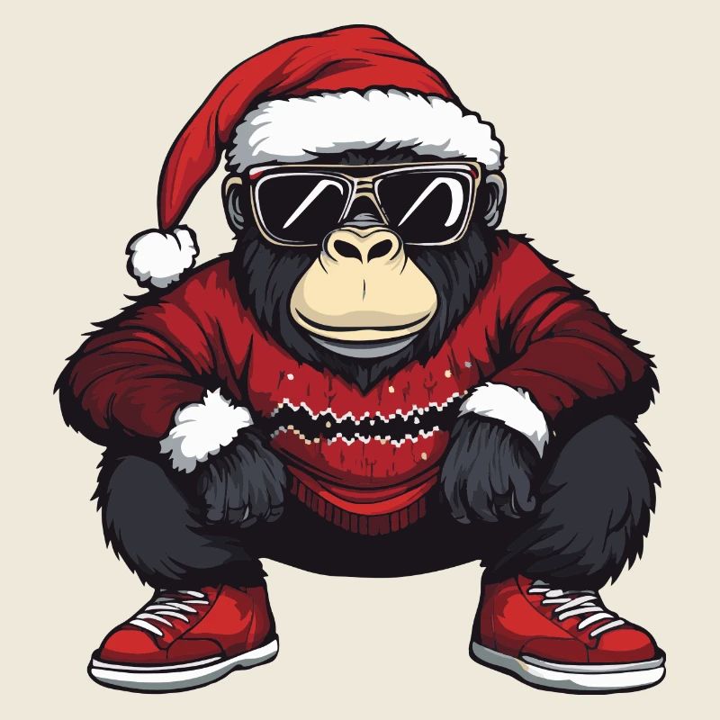 Gorilla Weihnachten Ugly Christmas
