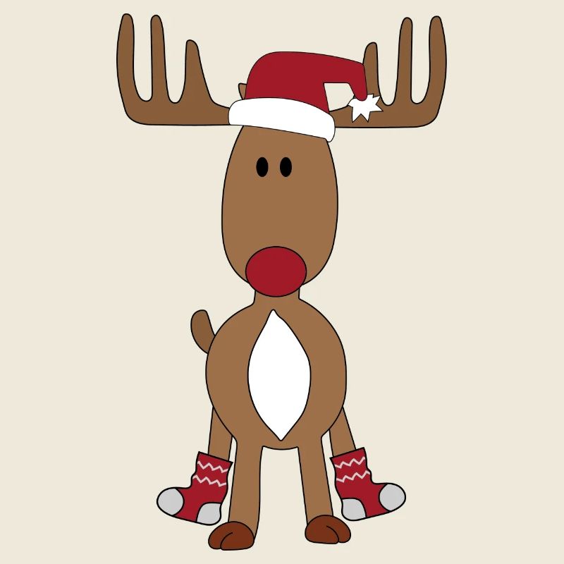 Funny moose for Christmas