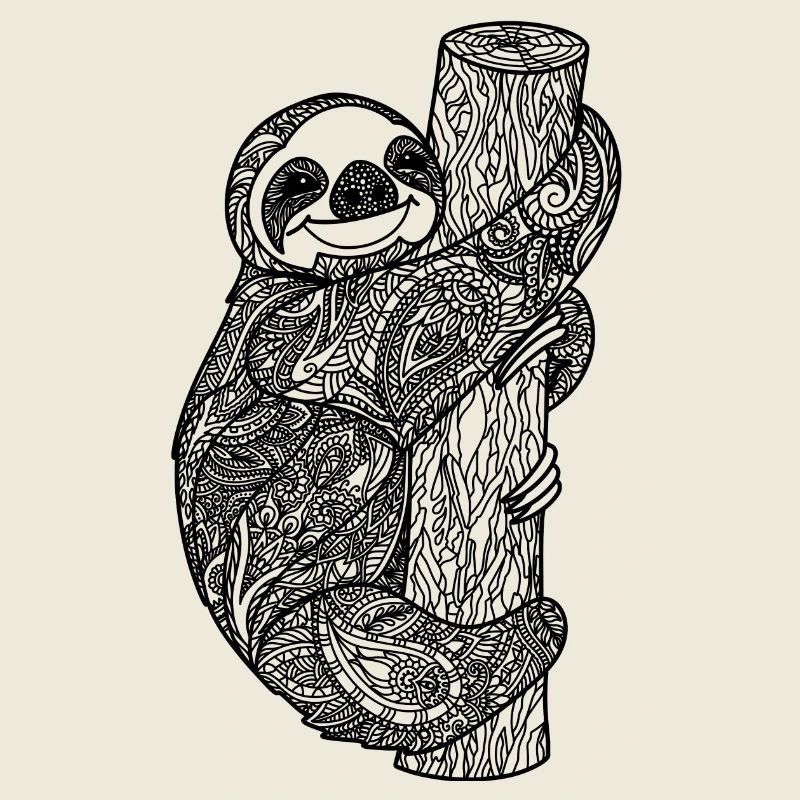 Sloth zentangle