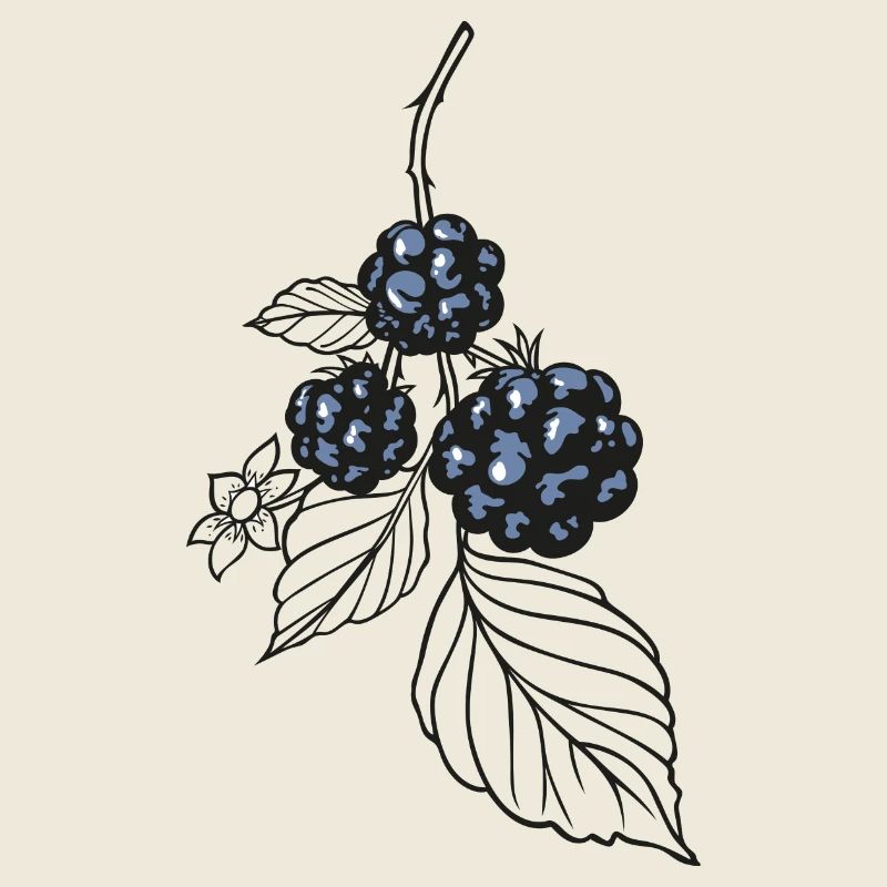 Brombeeren Herbst Sticker