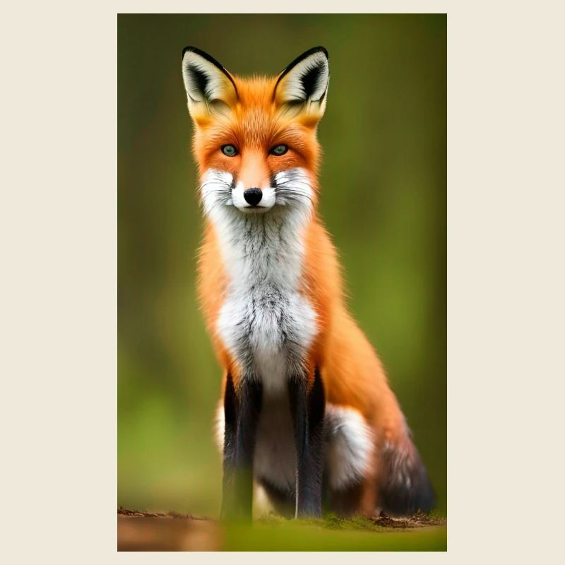 Cool Comic Portrait d’un renard dans le dessin de la forêt