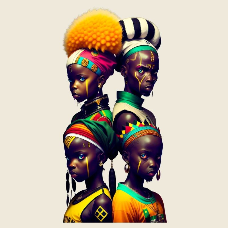 Afrikanische Gesichter