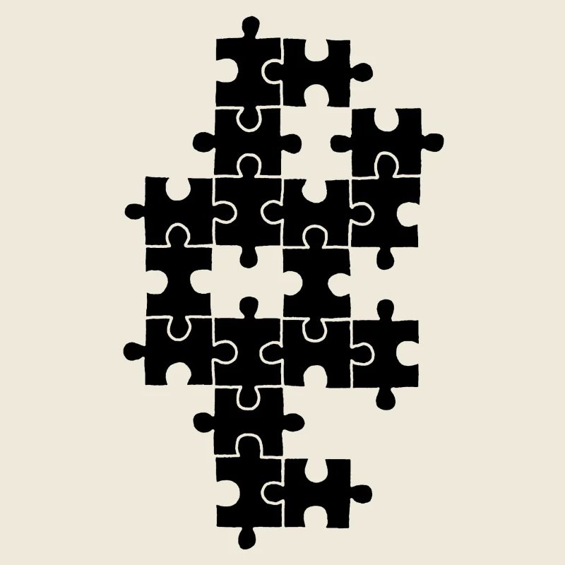 Schwarzes Puzzle