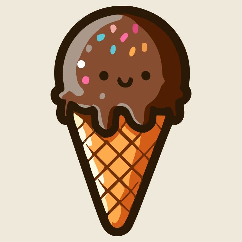 Glace aux chocolat mignonne