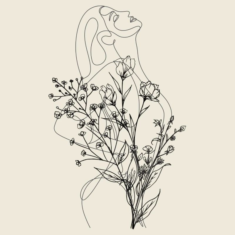 Frau Blumen Selbstvertrauen