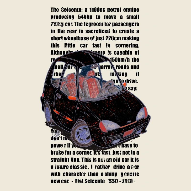 Seicento mit Text für ein leichtes Hemd