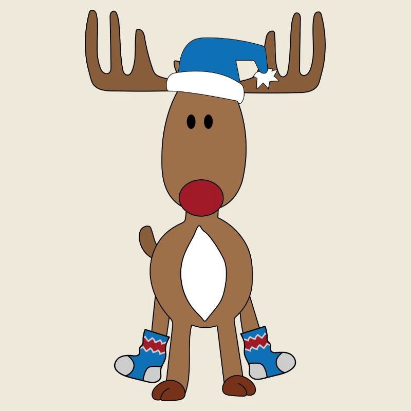 Funny moose for Christmas