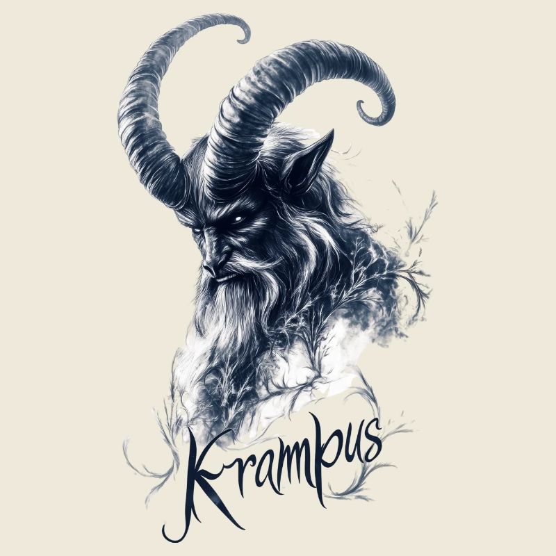 Krampus - Schwarz-weiss