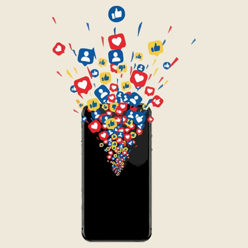 Smartphone Likes Fireworks