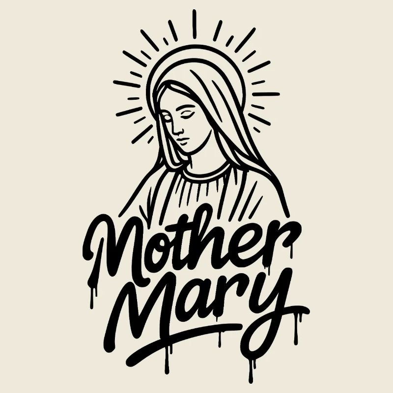 Mutter Maria Urban Graffiti Linienkunst