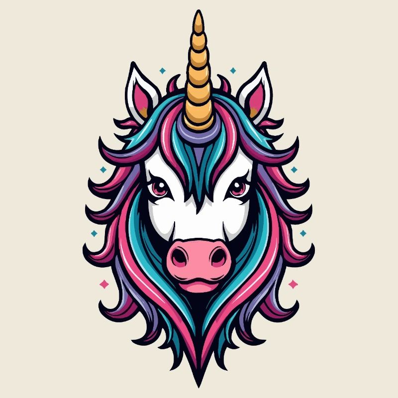 Wilde Einhorn Neon-Pracht