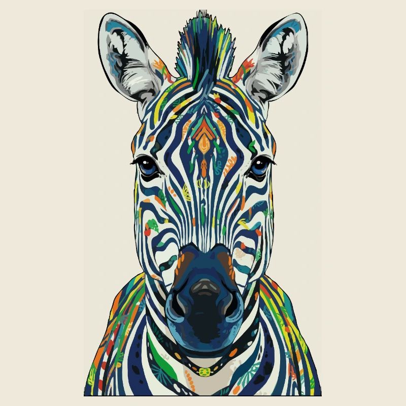 Buntes Zebra