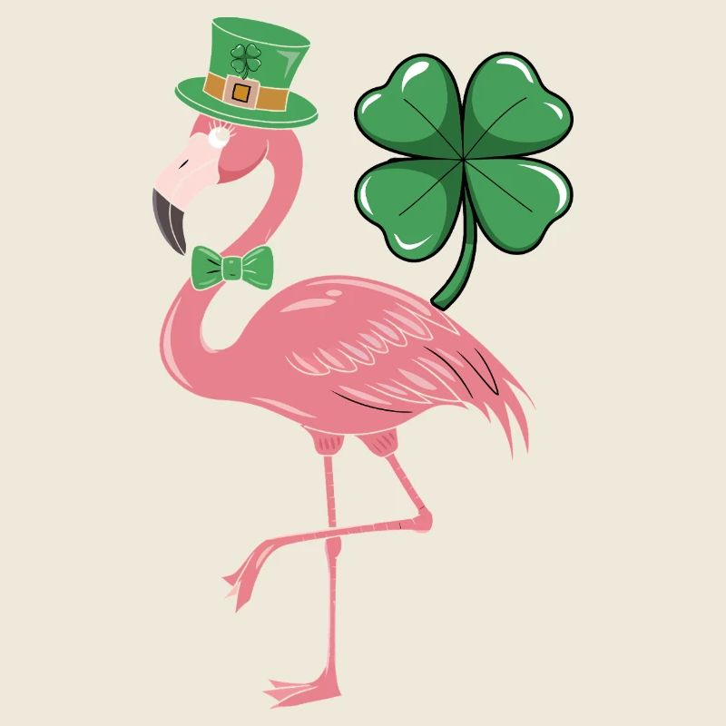Flamingo im Shamrock-Stil