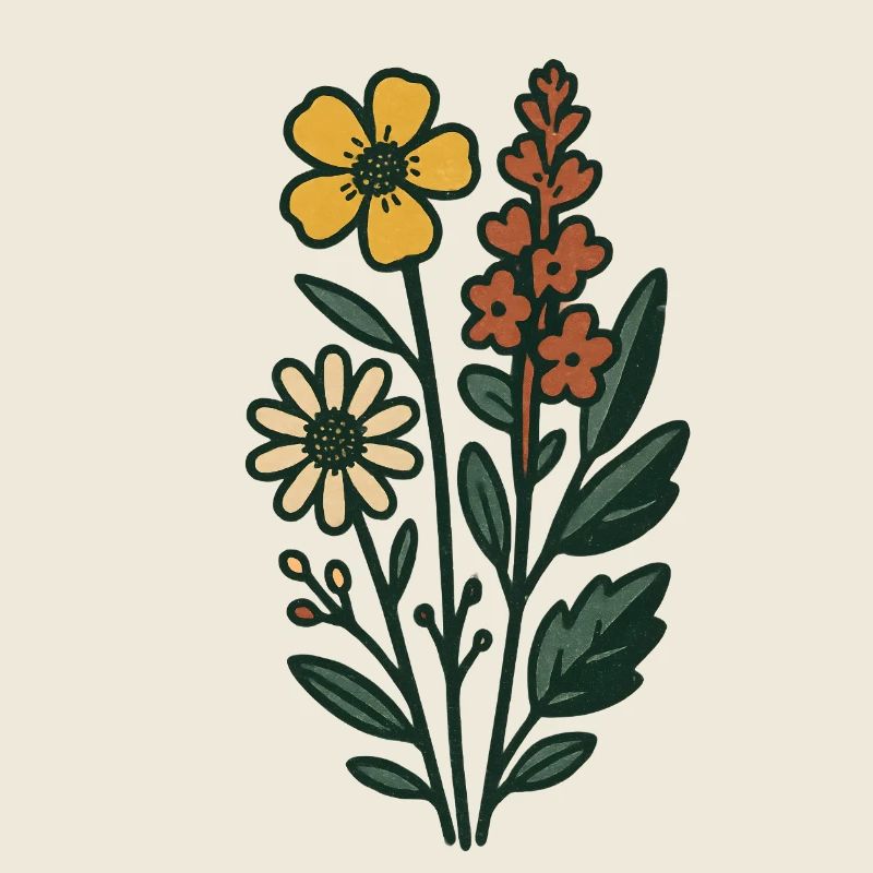 Bouquet Botanical Print