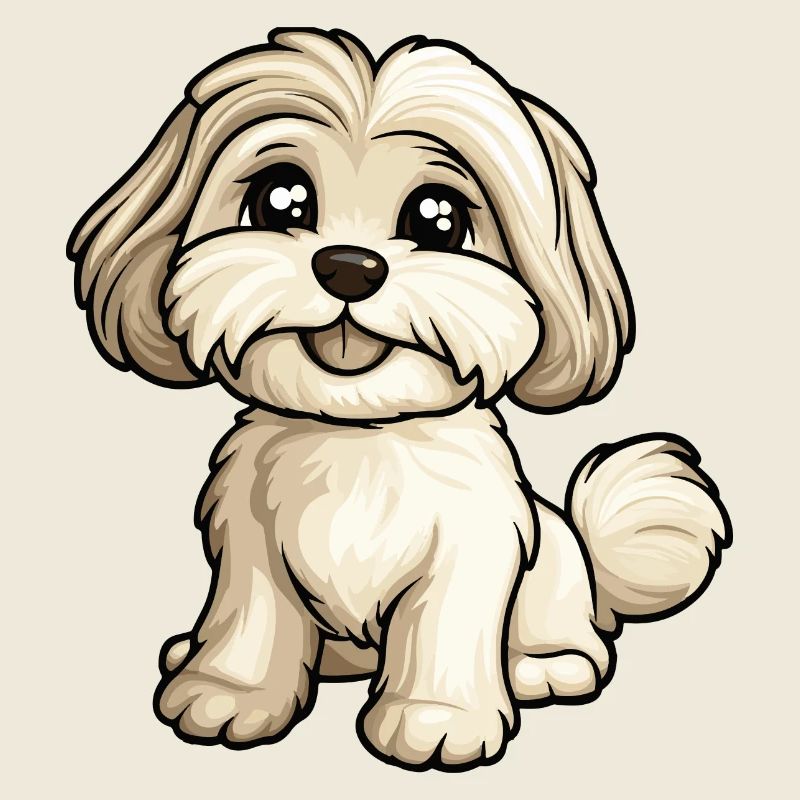 Havanese Hund Comic Baby