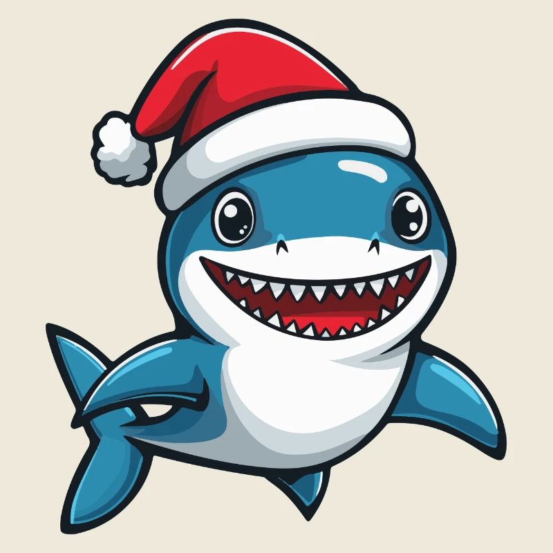 requin Noël mignon