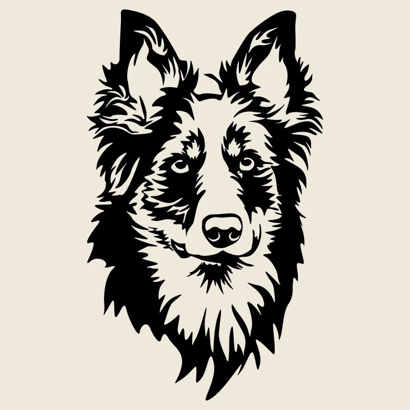 Yellow cheek (old German herding dog) head