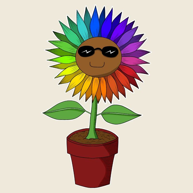 Bunte Sonnenblumen