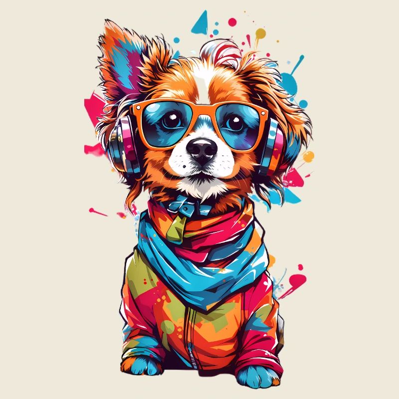 Kleiner süßer bunter Hund