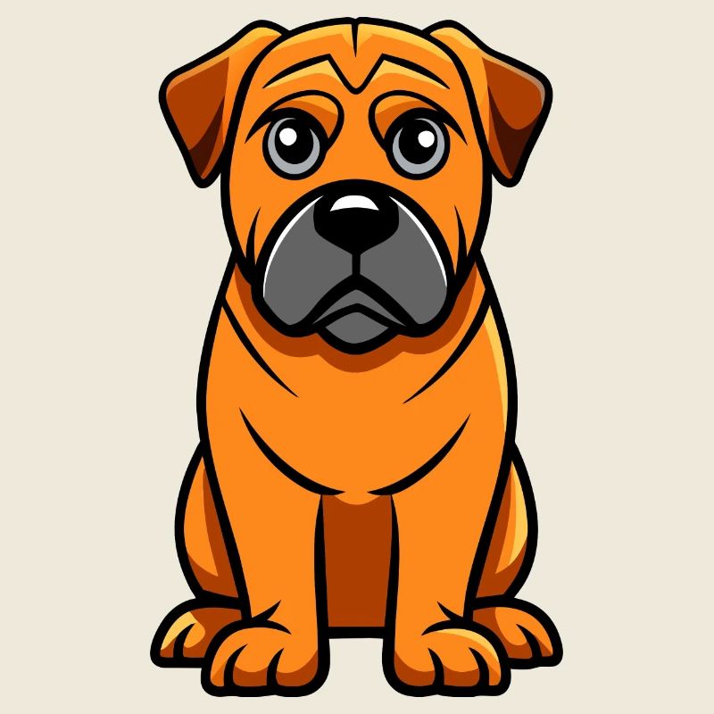 Schützender Bullmastiff Digitale Kunst