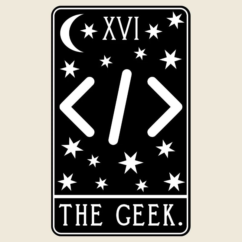 Programmer Tarot Card - Coding Geek Developer Code