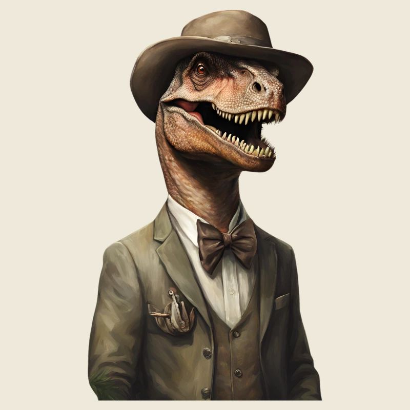Dapper Dinosaur Portrait
