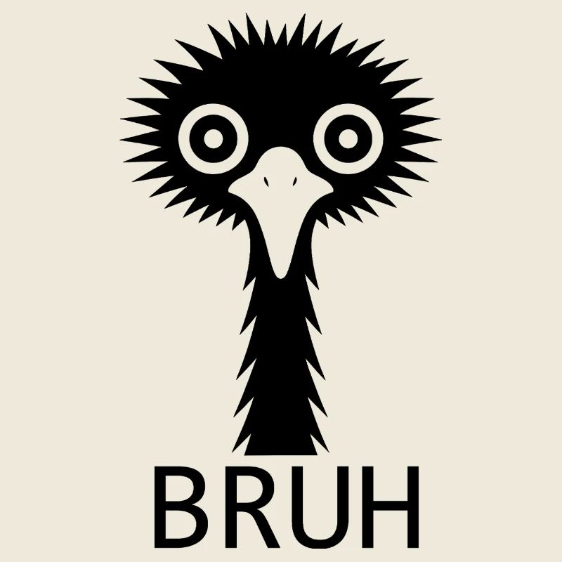 Whimsical minimalist bouquet and emu design