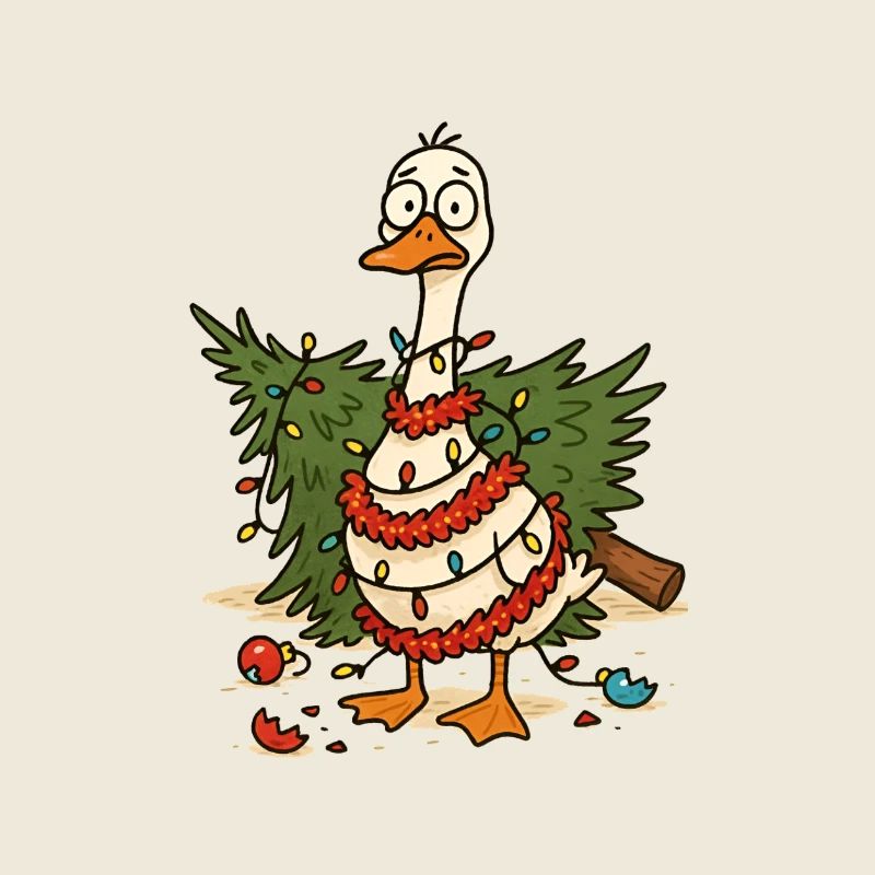 Skurriler Weihnachtsquack mit Lichtern