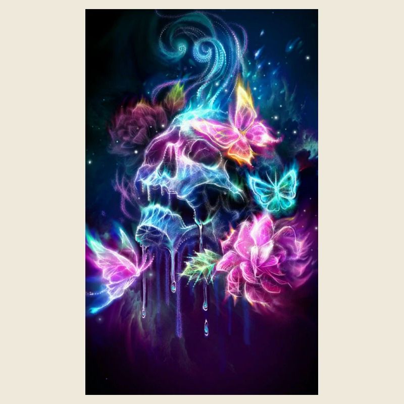 Neon butterflies in bloom