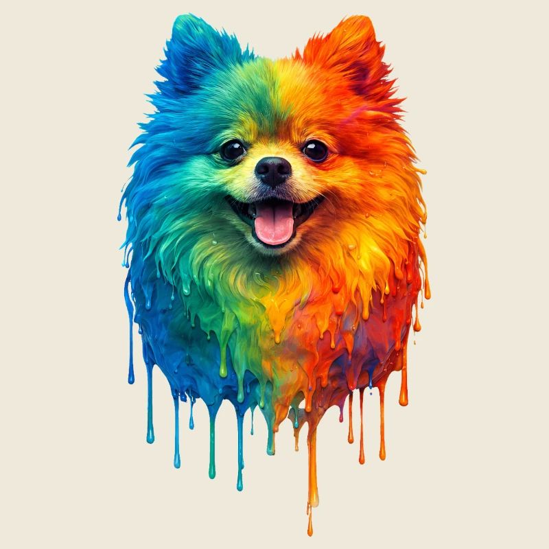 Poméranie aux couleurs vives