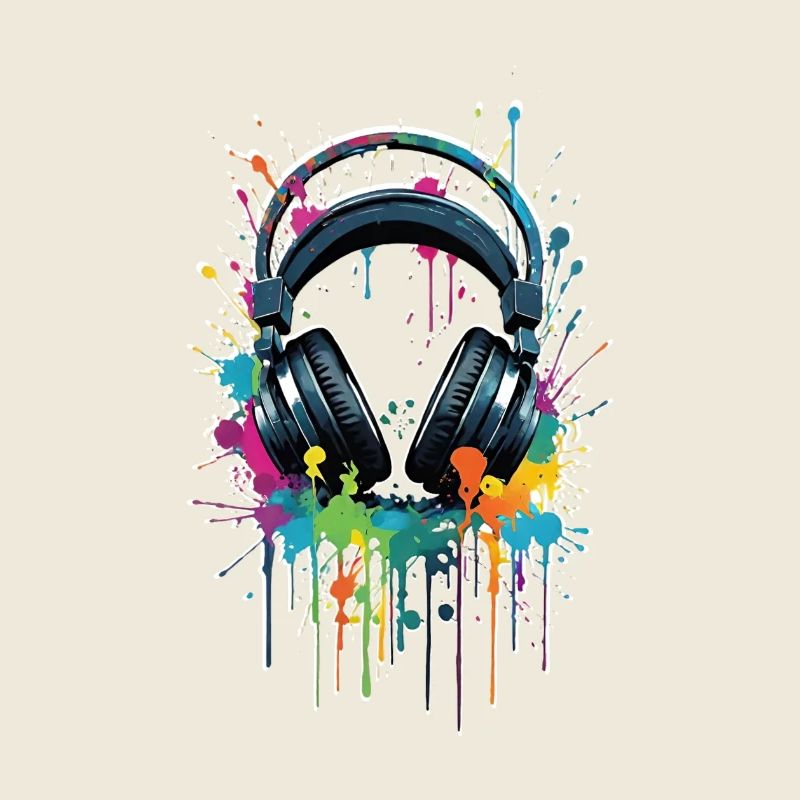 Casque avec des touches de couleurs colorées