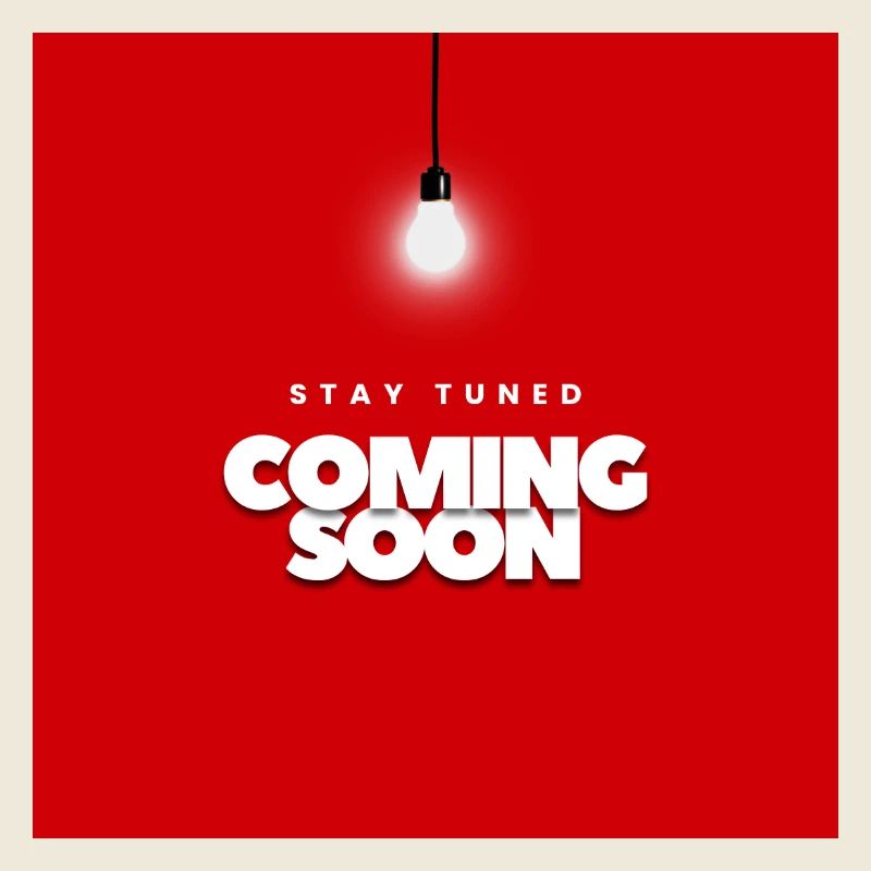 Bold Red Waiting Announcement Design