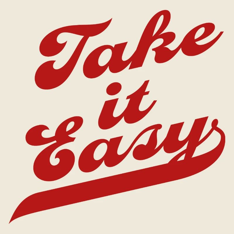 Take It Easy – Vintage Retro Typografie – Rot