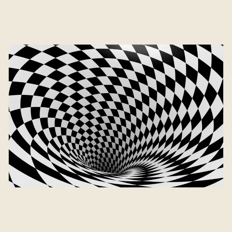 Vortex noir et blanc hypnotique