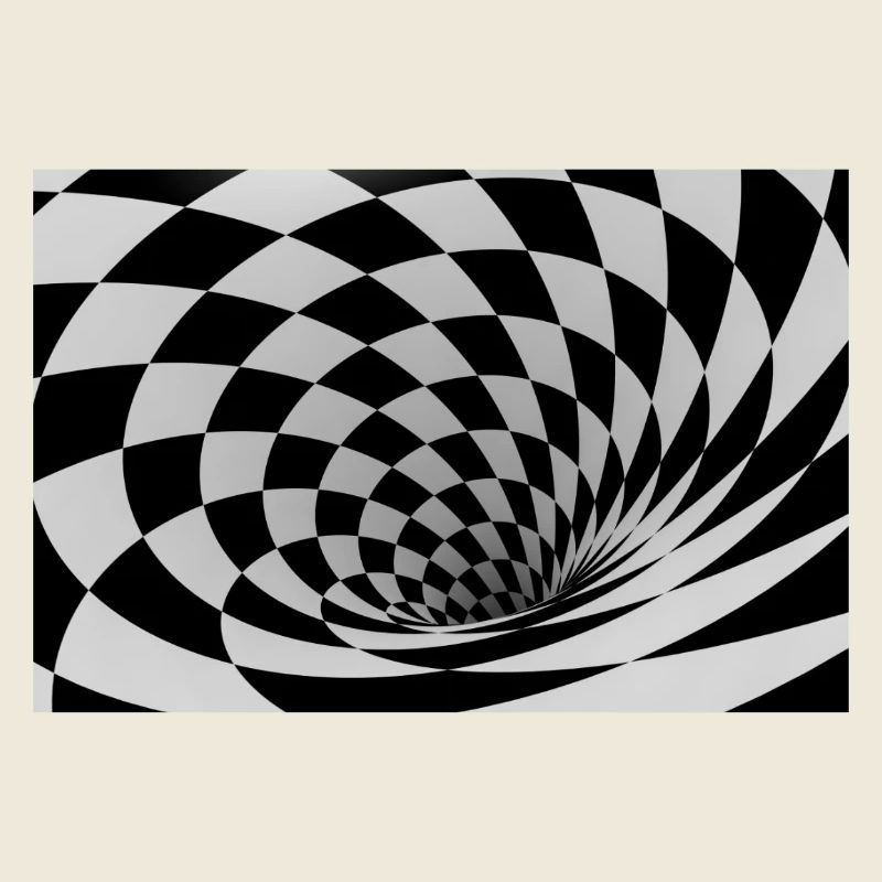 Hypnotische Schwarz-Weiß-Spirale