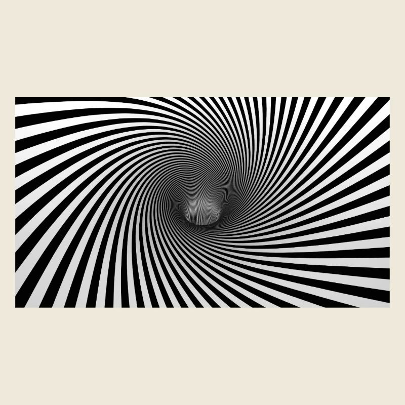 Hypnotische Schwarz-Weiß-Spirale