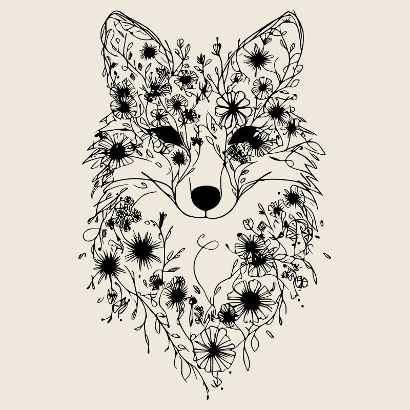 Renard à fleurs