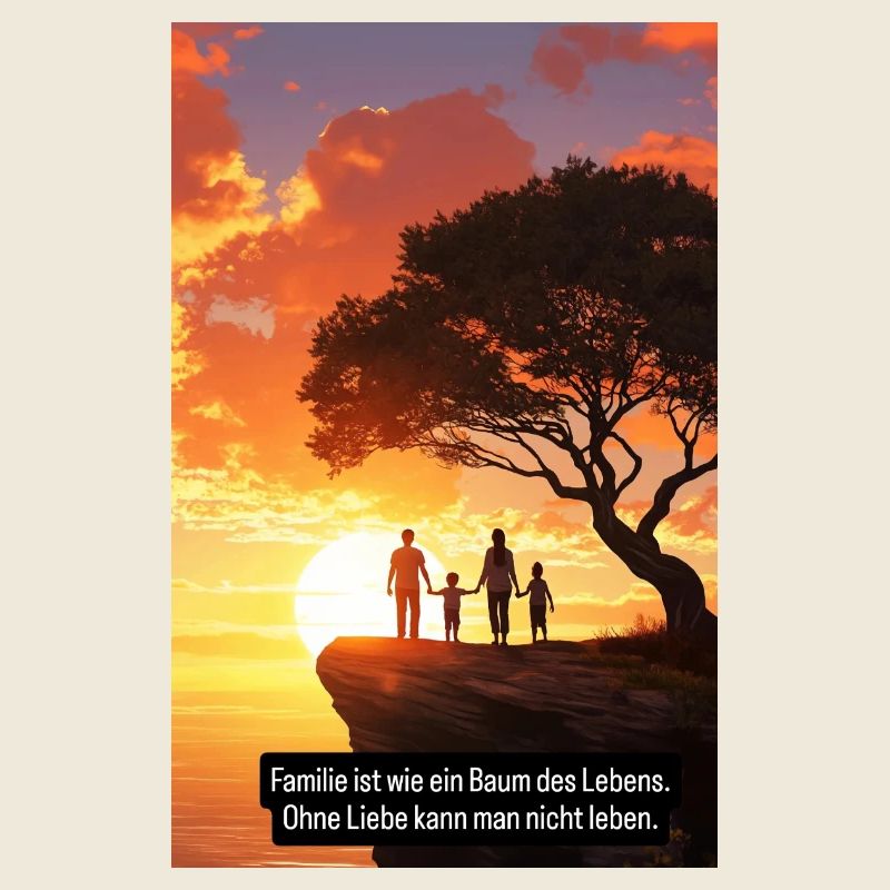 Arbre généalogique coucher de soleil Design