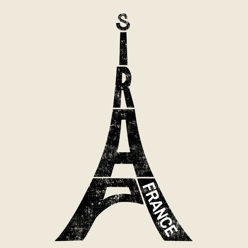 Paris Souvenir Eiffelturm Frankreich Typografie