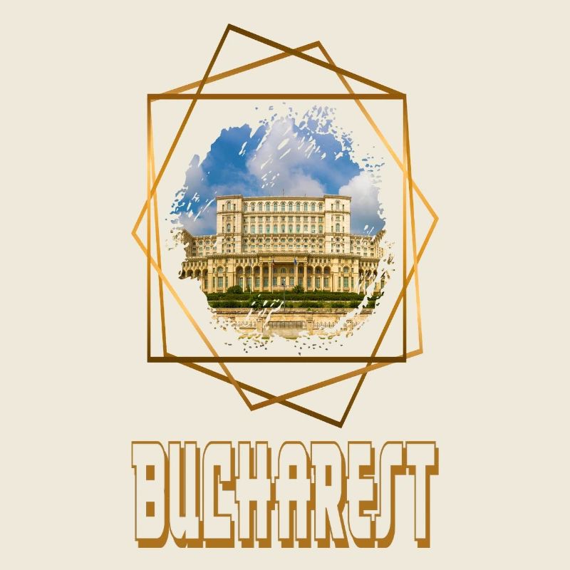 Bucarest Bucaresti Roumanie Skyline City Gold