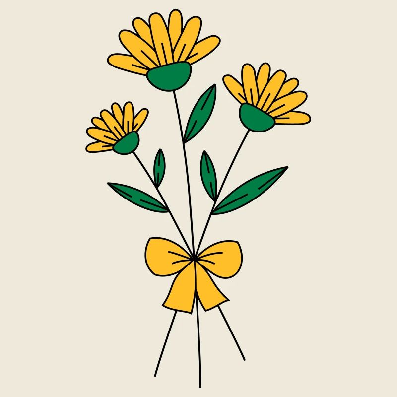 Bouquet de fleurs tricolore