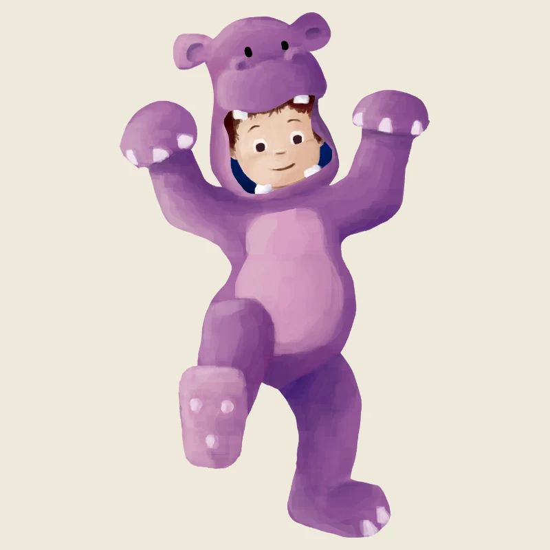 Boy dressed as a hippopotamus