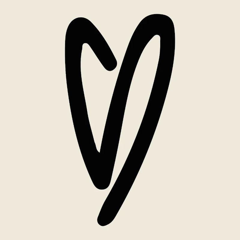 Conception de ligne de cœur dessinée à la main