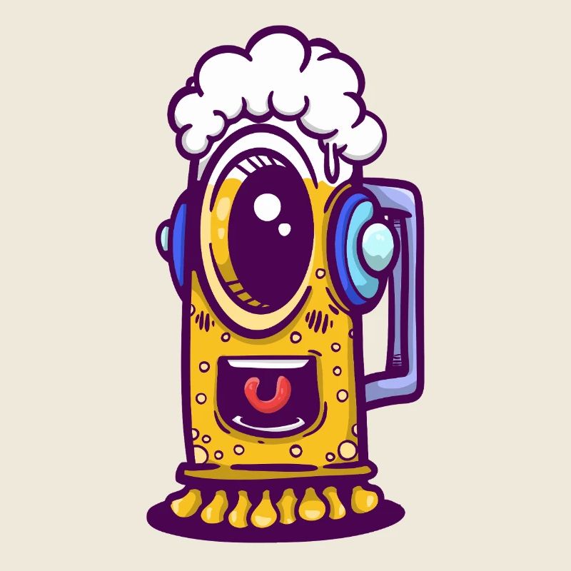 Ojo-Kaffeemaschine mit Kopfhörern