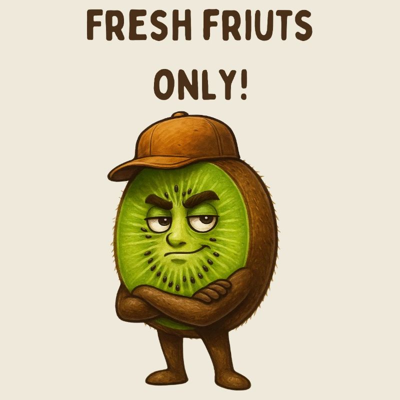 Kiwi with Hat: Fresh Fruits