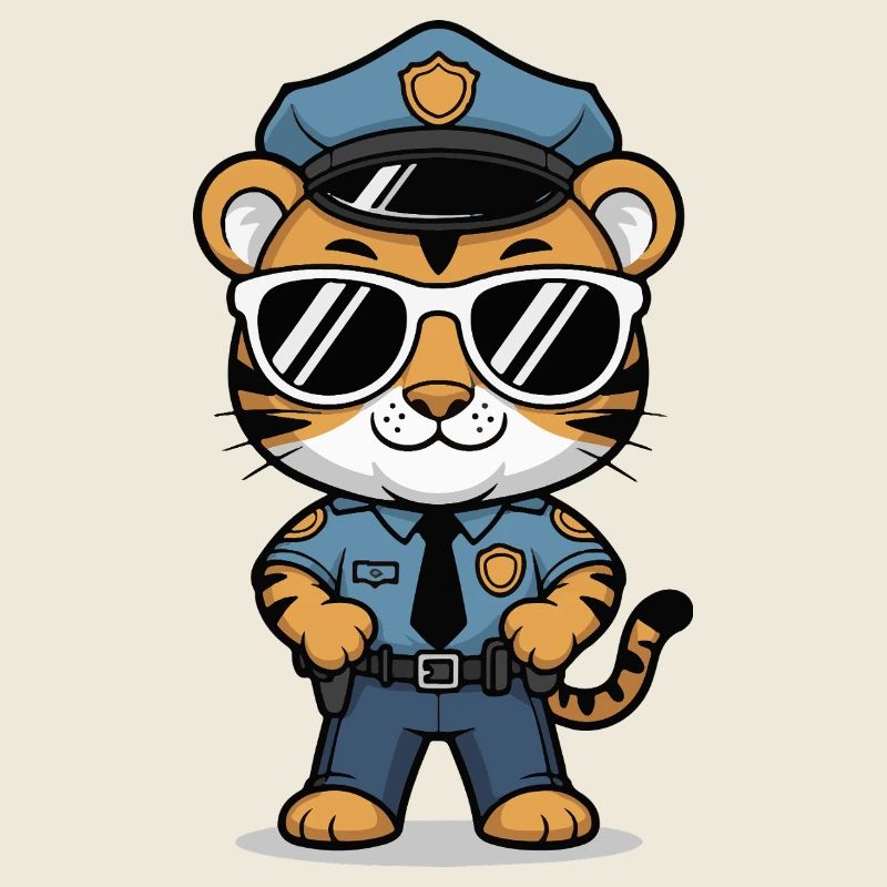 Tiger Policeman Sunglasses